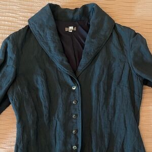J. Jill Azure Crinkle Fabric Blazer - Like new!